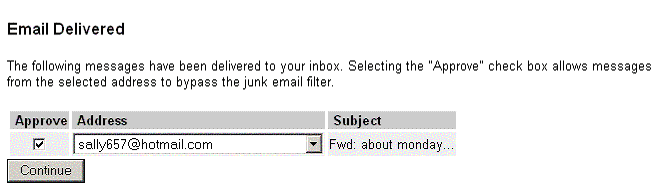 Junk Mail Delivered to Inbox